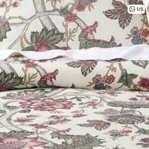 Pottery barn resi palampore linen blend full queen duvet cover floral